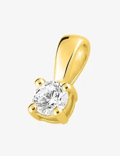 Pendentif or jaune 750 ‰ et oxyde de zirconium 0,18 ct SO OR