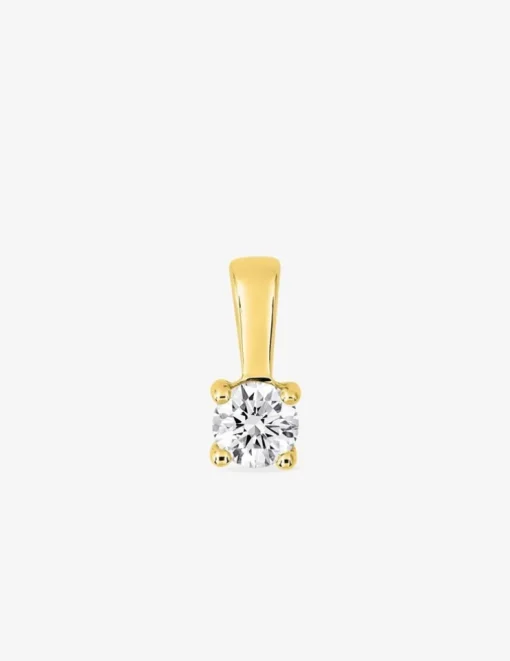 Pendentif or jaune 750 ‰ et oxyde de zirconium 0,30 ct SO OR