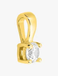 Pendentif or jaune 750 ‰ et oxyde de zirconium 0,30 ct SO OR