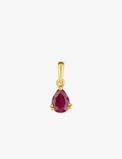 Pendentif or jaune 750 ‰ et rubis SO OR