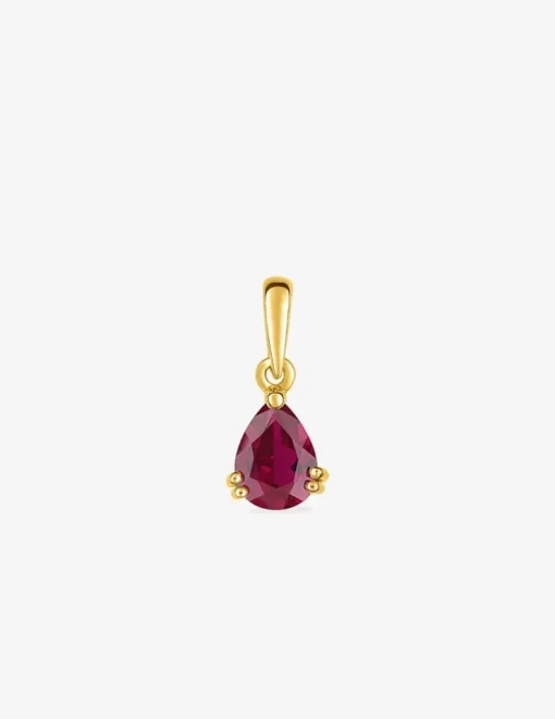 Pendentif or jaune 750 ‰ et rubis SO OR