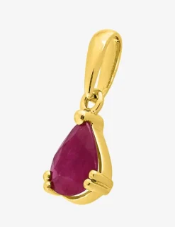 Pendentif or jaune 750 ‰ et rubis SO OR