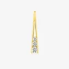 Pendentif or jaune 750 ‰ et trilogie oxyde de zirconium SO OR