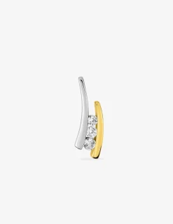 Pendentif or jaune 750 ‰ oxyde de zirconium et rhodium SO OR