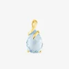 Pendentif or jaune 375 ‰, topaze bleue traitée SO OR