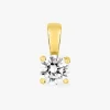 Pendentif or jaune 750‰ et oxyde de zirconium 0,70 ct SO OR