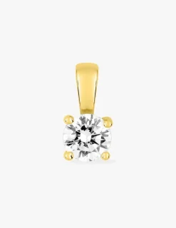 Pendentif or jaune 750‰ et oxyde de zirconium 0,70 ct SO OR
