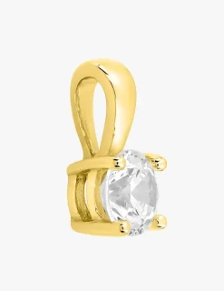 Pendentif or jaune 750‰ et oxyde de zirconium 0,70 ct SO OR