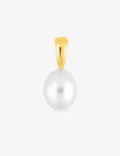 Pendentif or jaune 750‰ et perle de culture d'eau douce poire 9 mm SO OR