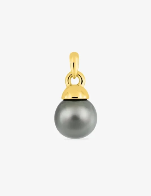 Pendentif or jaune 750‰ et perle de culture de Tahiti 9 mm SO OR