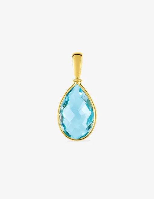 Pendentif or jaune 375‰ et topaze SO OR