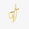 Pendentif or jaune 375‰ initiale V fantaisie SO OR