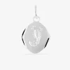 Pendentif ovale scorpion argent 925‰ rhodié SO OR