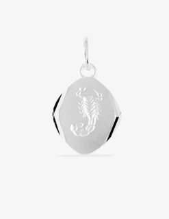 Pendentif ovale scorpion argent 925‰ rhodié SO OR