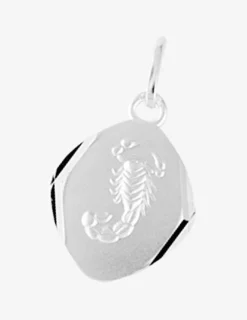Pendentif ovale scorpion argent 925‰ rhodié SO OR