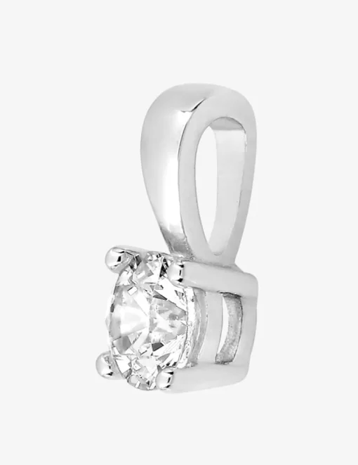 Pendentif oxyde de zirconium 4.75 mm en or blanc 375 ‰ SO OR