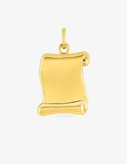 Pendentif parchemin en or jaune 375 ‰ SO OR