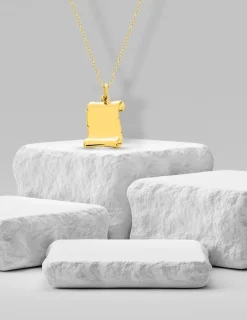 Pendentif parchemin en or jaune 375 ‰ SO OR