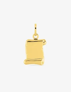 Pendentif parchemin or jaune 750 ‰ 10 x 20 mm SO OR