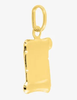 Pendentif parchemin or jaune 750 ‰ 10 x 20 mm SO OR