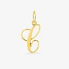 Pendentif plaqué or initiale C fantaisie SO OR