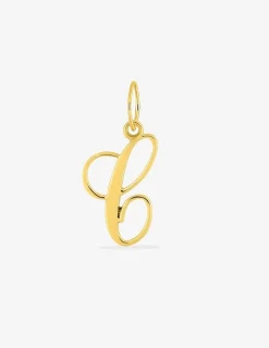 Pendentif plaqué or initiale C fantaisie SO OR