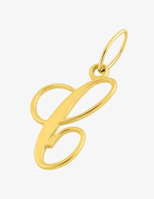 Pendentif plaqué or initiale C fantaisie SO OR