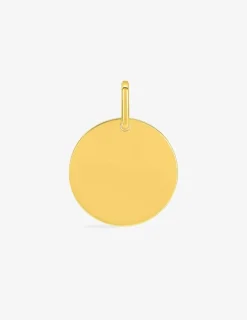 Pendentif plaqué or jaune avec plaque gravable SO OR