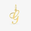 Pendentif plaqué or jaune initiale lettre "G" SO OR