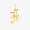 Pendentif plaqué or jaune initiale lettre "K" SO OR