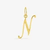 Pendentif plaqué or jaune initiale lettre "N" SO OR