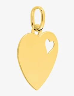 Pendentif plaque cœur or jaune 750 ‰ SO OR