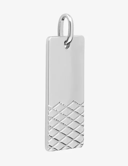 Pendentif plaque fantaisie argent rhodié 925 ‰ SO OR