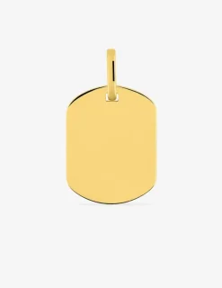 Pendentif plaque GI or jaune 750 ‰ 15 x 25 mm SO OR