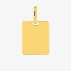 Pendentif plaque GI or jaune 750 ‰ 13 x 22 mm SO OR