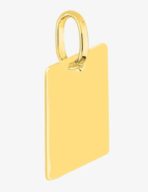 Pendentif plaque GI or jaune 750 ‰ 13 x 22 mm SO OR