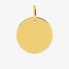 Pendentif plaque ronde or jaune 750 ‰ 18 x 23 mm SO OR