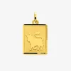 Pendentif rectangle Taureau or jaune 750‰ SO OR