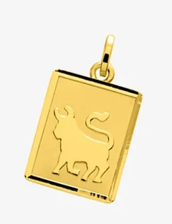 Pendentif rectangle Taureau or jaune 750‰ SO OR
