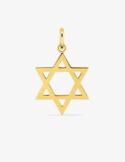 Pendentif étoile de David 25 mm or jaune 750‰ SO OR