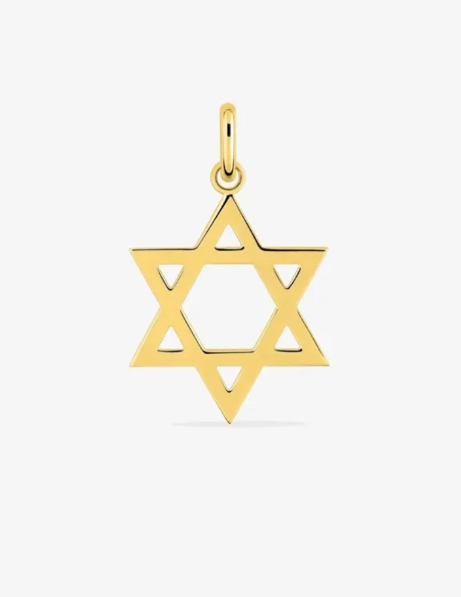 Pendentif étoile de David 25 mm or jaune 750‰ SO OR