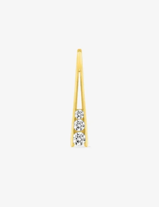 Pendentif trilogie oxydes de zirconium et or jaune 375‰ SO OR