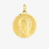 Pendentif vierge or jaune 750 ‰ 16 x 22 mm plaque ronde SO OR