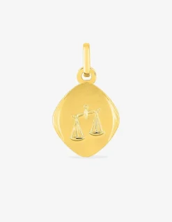 Pendentif zodiaque Balance en or jaune 375 ‰ finition polie SO OR
