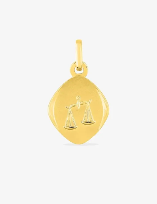 Pendentif zodiaque Balance en or jaune 375 ‰ finition polie SO OR