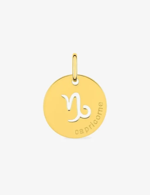 Pendentif zodiaque Capricorne en or jaune 375 ‰ SO OR