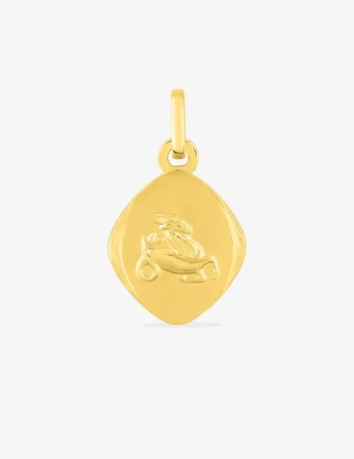 Pendentif zodiaque Capricorne en or jaune 375 ‰ finition polie SO OR