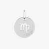 Pendentif zodiaque rond Vierge argent 925‰ rhodié SO OR