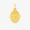 Pendentif zodiaque Taureau en or jaune 375 ‰ finition polie SO OR
