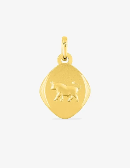 Pendentif zodiaque Taureau en or jaune 375 ‰ finition polie SO OR